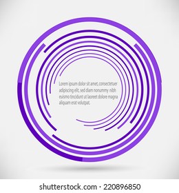 Round shape. Logo design. Vector illustration.