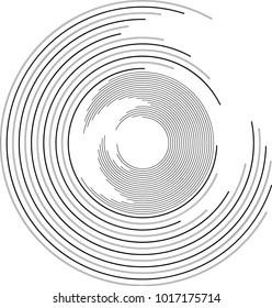 Round shape. Logo design.Circles of lines. Vector illustration.