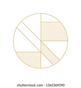 Round shape. Logo design.Circles of lines. Background for banner, card, poster, flyer. Isolated on white background. Line style. Vector illustration.
