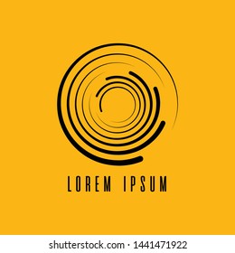 Round shape. Logo design.Circles of lines. Vector illustration.