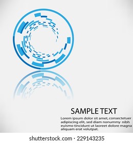 Round shape. Logo design.Circles of lines. Vector illustration.