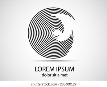 Round shape. Logo design.Circles of lines. Vector illustration.