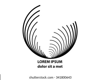Round shape. Logo design.Circles of lines. Vector illustration.