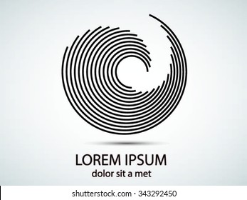 Round shape. Logo design.Circles of lines. Vector illustration.