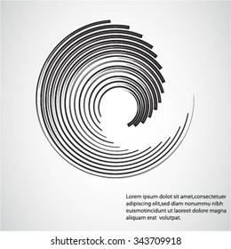 Round shape. Logo design.Circles of lines. Vector illustration.