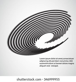 Round shape. Logo design.Circles of lines. Vector illustration.