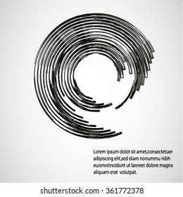 Round shape. Logo design.Circles of lines. Vector illustration.