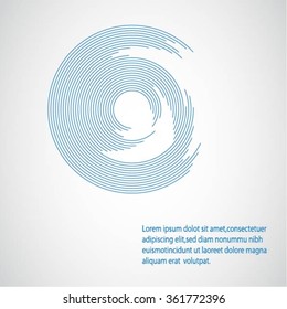 Round shape. Logo design.Circles of lines. Vector illustration.