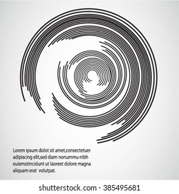 Round shape. Logo design.Circles of lines. Vector illustration.