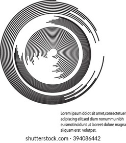 Round shape. Logo design.Circles of lines. Vector illustration.