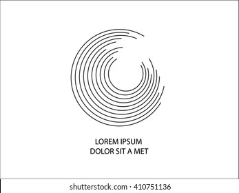 Round shape. Logo design.Circles of lines. Vector illustration.