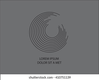 Round shape. Logo design.Circles of lines. Vector illustration.