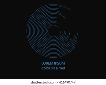 Round shape. Logo design.Circles of lines. Vector illustration. 