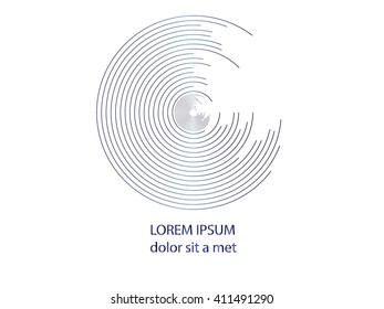 Round shape. Logo design.Circles of lines. Vector illustration. 