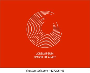 Round shape. Logo design.Circles of lines. Vector illustration.