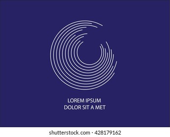 Round shape. Logo design.Circles of lines. Vector illustration.