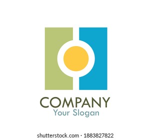 round shape logo illustration on white background