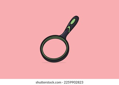 Round Shape Magnifying Glass vector illustration. Science and technology searching items icon concept. Render minimal transparent loupe search icon for finding, reading, research, analysis vector.