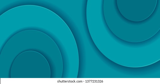 Round shape Paper cut background. Abstract vector template with multi layers smooth shapes. Modern 3d  design. Illustration of circle shapes