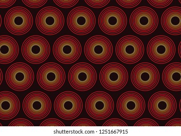 Round shape pattern - retro style, illustration - vector EPS10.