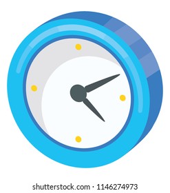 A round shape with some numbers and two hands, clock icon