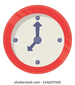 A round shape with some numbers and two hands, clock icon
