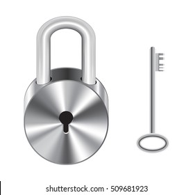 round shape steel master key lock and steel key
