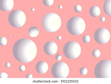 Round shape with white  black gradations, isolated in pink. Vectors are suitable for backgrounds and wallpapers