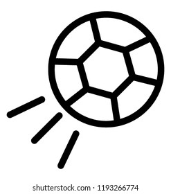A round shaped ball with the lace threads structure is symbolizing football 