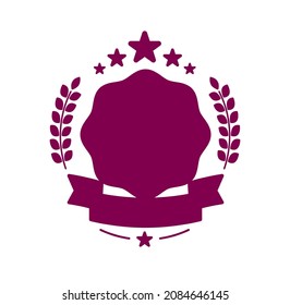 Round shaped blank label with space for your element isolated over white, vector classic style design element emblem or logo, brand icon or product sticker, stylish stamp.