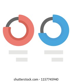 
A round shaped chart showing abstract pie 
