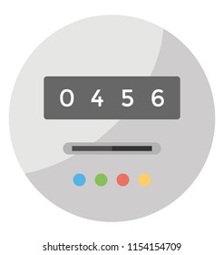 
A round shaped device with buttons and numbers on it commemorating for electricity meter 
