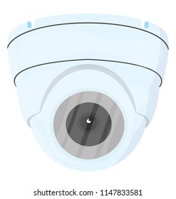 
Round shaped device with lense on it describing cctv icon
