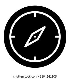 Round shaped device with pins indicating in north and south direction, this is compass icon