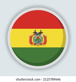Bandera redonda con forma de bandera de Bolivia