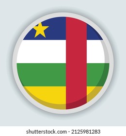 Round shaped flag of Central African Republic