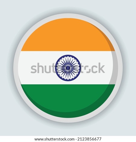 Round shaped flag of India