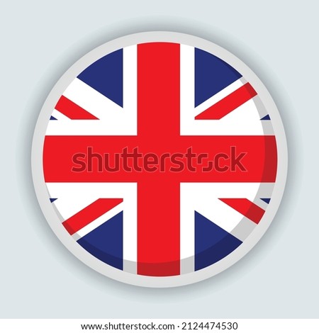Round shaped flag of UK