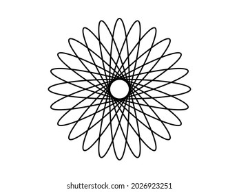 Round shaped geometric design template.