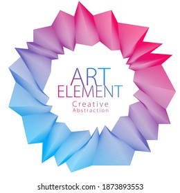 Round shaped line art vector frame, modern and trendy vector template design with copy space for text inside, isolated over white background.
