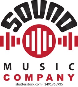 Round shaped music & entertainment logo design. Logo for music companies, bands, djs and projects.