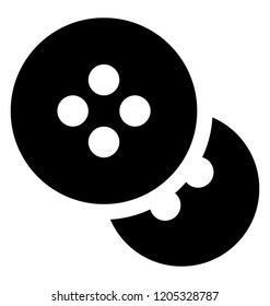 
Round shaped plastic material having holes in it to be used on clothes, buttons 
