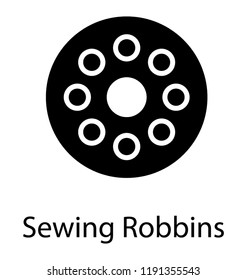 Anillos redondeados con rosca que denotan bobbin