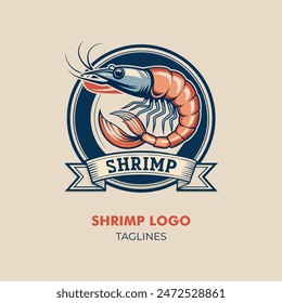 A Round Shaped Shrimp Logo