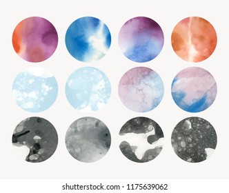 Rund geformter Aquarell-Hintergrund, Vektorhintergrund