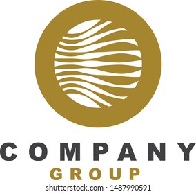 Round shaped yellow wavy logo design. "O" letter logo design.