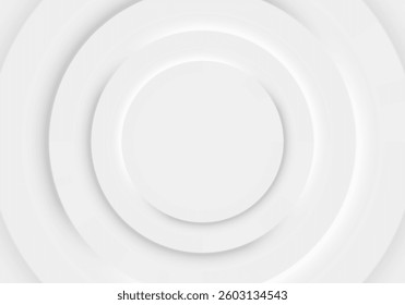Round shapes abstract background. Elegant background with copy space for banner, poster, presentation. Simple vector illustration.