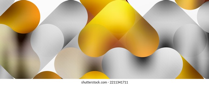 Rundformen und kreisgeometrischer abstrakter Hintergrund. Vektorgrafik für Bildschirmhintergründe, Banner, Hintergrund, Karte, Buchillustration, Landing-Page