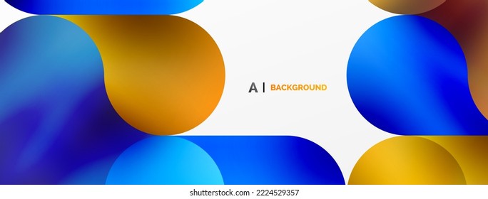 Round shapes and circle geometric abstract background. Vector Illustration For Wallpaper, Banner, Background, Card, Book Illustration, landing page