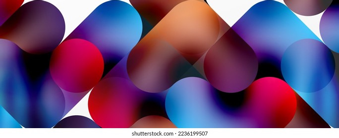 Round shapes and circle geometric abstract background. Vector Illustration For Wallpaper, Banner, Background, Card, Book Illustration, landing page